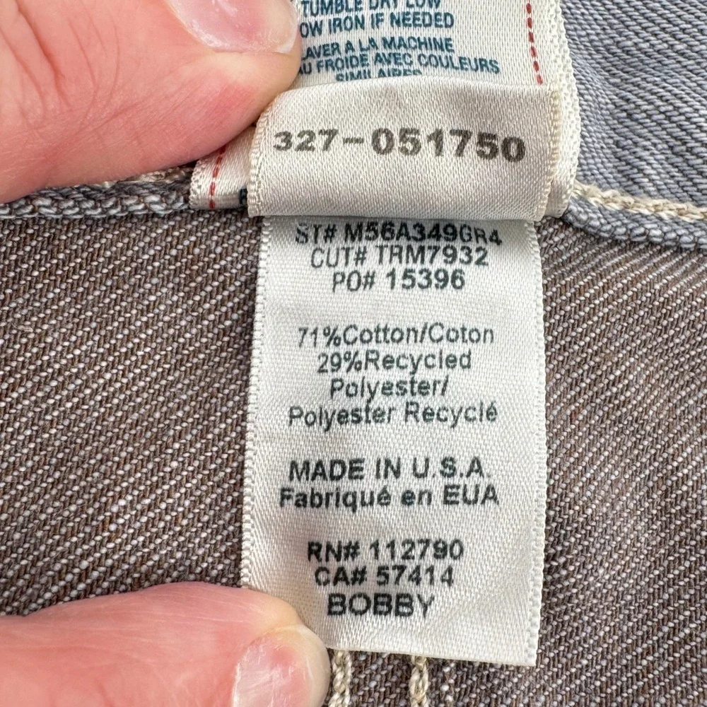 True Religion Bobby Jeans Mens 29x34 Grey Straight Leg Made in USA M56A349GR4